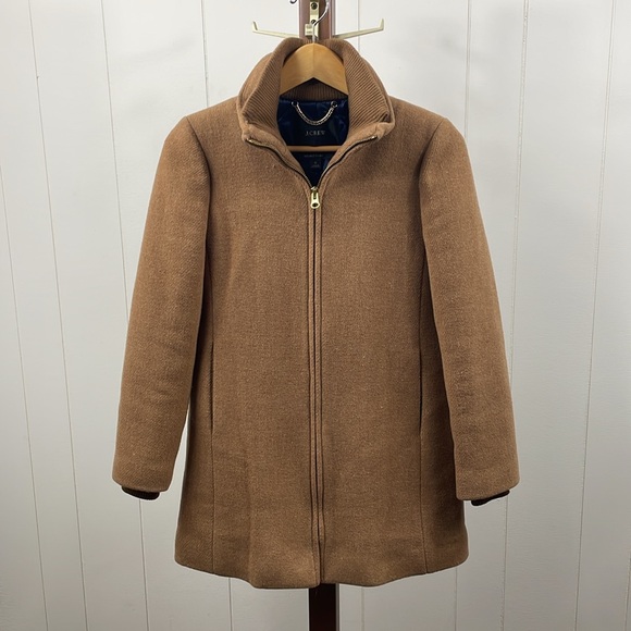 J.Crew Lodge Coat Italian Stadium Wool Heather Acorn - Picture 4 of 7
